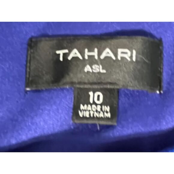 Tahari ASL Royal Blue Jumpsuit Sleeveless Chic Career Workwear Date Night EUC 10 - Picture 7 of 8